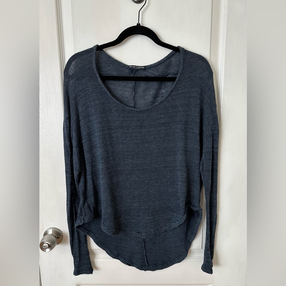Brandy Melville Blue Long Sleeve Shirt